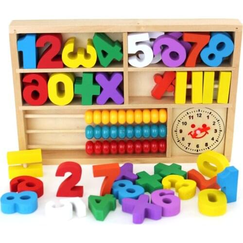 Montessori Educational Baby Wood Toy Digital learning game box wooden toys