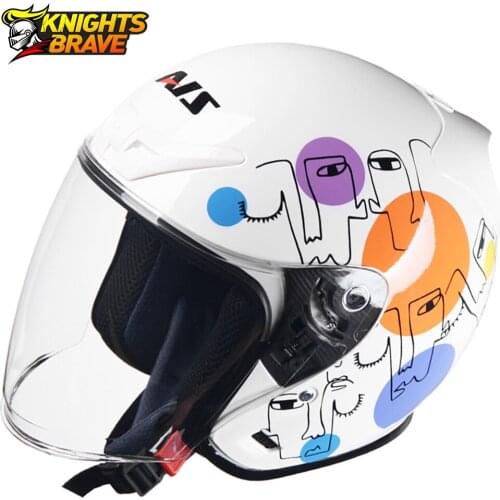 Motorcycle Helmet Dual Lens Motorcross Racing Moto Crash Helmet Sctooer Riding Motobike Biker Open face Helmet Men Women