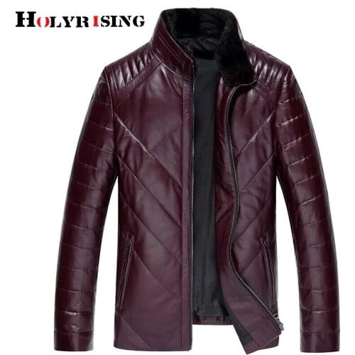 Men down jackets genuine sheepskin mink overcoats warm motorcycle coats windproof jacket for male style outdoor outwear 19745