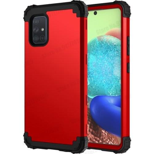 Soft Bumper Hybrid Phone Case For Samsung A71 A51 5G S21 S20 Plus S10 A72 A52 A21 A11 A20 S 3 in 1 Shockproof Armor Phone Cover