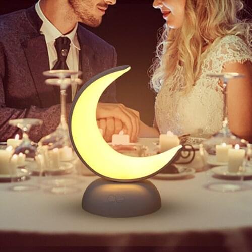 Moon Night Light Portable Cute Baby Kids Desk Lamps Bedroom Bedside LED Table Lamp USB Charging Desktop Sleeping Lamp Home Decor