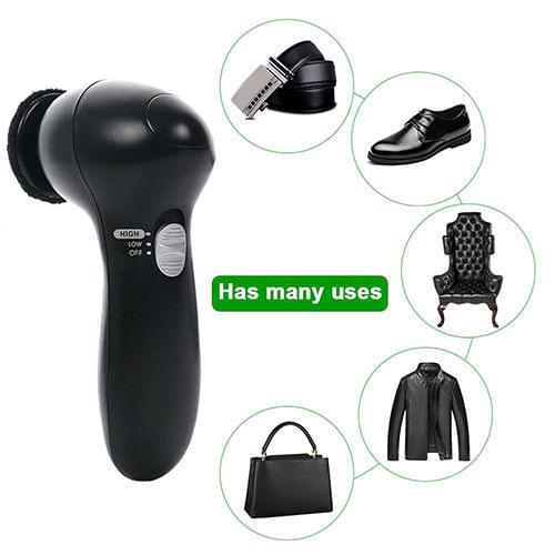 New Electric Shoes Polisher Handheld Cleaning Machine Leather Shine Brush Shoes Cleaning Brush Kit for Leather Bags Clothes