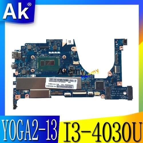 NEW and Original laptop Lenovo YOGA2-13 Yoga 2 13 Motherboard mainboard with I3-4030U cpu 4G RAM LA-A921P 5B20G55969