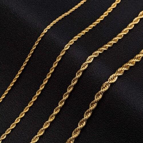 Gold chain necklace mens stainless steel fashion necklaces Steel hip hop rock long necklaces jewelry for neck gifts for a men