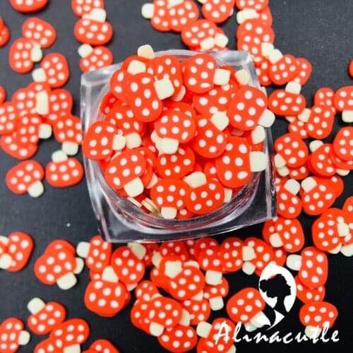 20g 5mm Tiny Mushroom for Resin DIY Supplies Nails Art Polymer Clear Clay accessories DIY Sequins scrapbook shakes