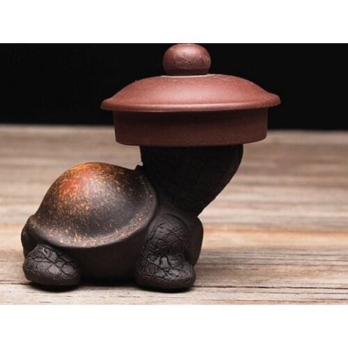 Tea Pet Tortoise purple clay teapot lid holder for teatray teaboard tearoom Decoration Handcrafts Creative Window display