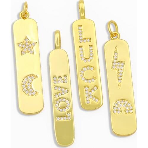 OCESRIO DIY White Stone LOVE Pandent Polished Nacklace LUCK Pendant Supplies For Handmade Jewelry Making Accessories pdta101