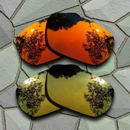 Red Orange&Yellow Golden Sunglasses Polarized Replacement Lenses for Oakley Style Switch