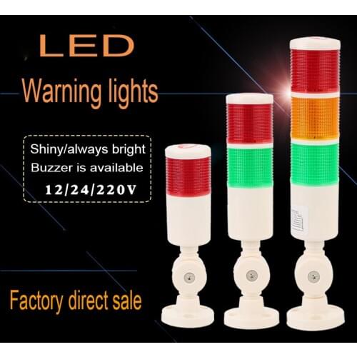 Safety Stack Lamp Industrial 3 layer Buzzer Light LED Signal Tower Caution Light Alarm Foldable Warning Light Tower for Machines