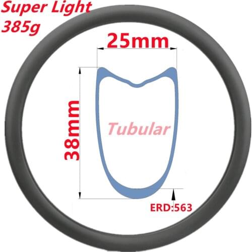 Super Light Road Bike Rims Factory Sell Road Bike Carbon Rims 25mm Wide Carbon Rim 38mm Depth Road Bike Carbon Rims