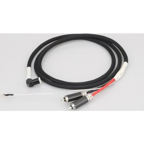 1PCS Tonarm Cable 5 Pin DIN & RCA Phono Turntables Analog Cable with OFC silver plated cable