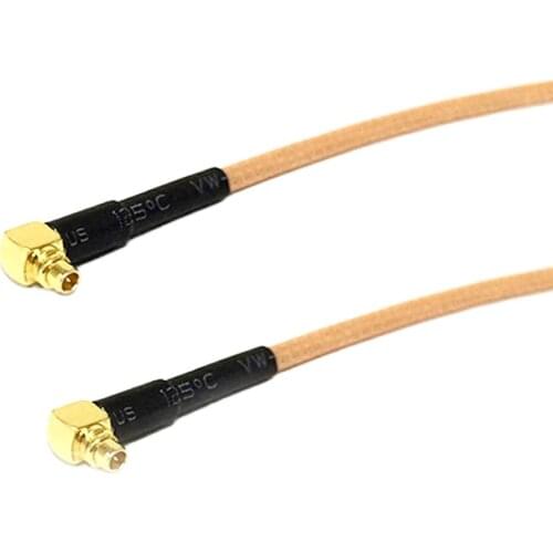 1PC Modem Extension Cable MMCX Male Right Angle to MMCX Male RA 90-degree Pigtail Adapter RG316 15cm 6"/30cm/50cm/100cm