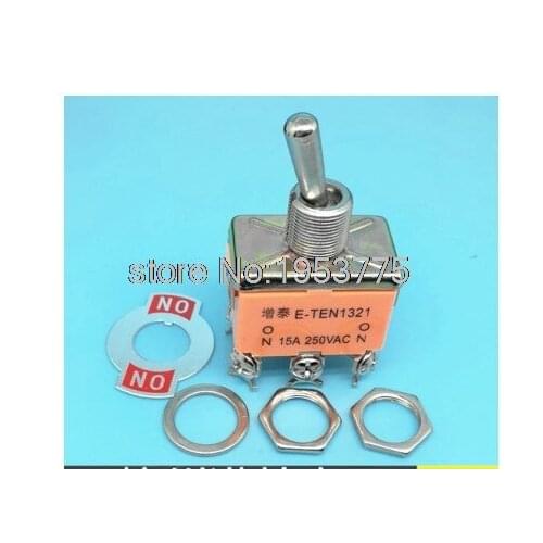 10PCS 1321 Toggle Switch 250V 15A 2 Position ON-ON 6 Screw Terminal Locking Type