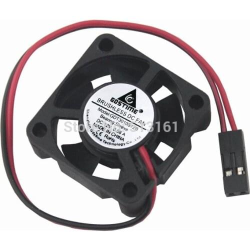 5PCS Gdstime 3010s 30MM 30x30x10MM 3cm Dupont 2Pin 12V DC Cooler Small Cooling Fan