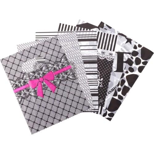 50pcs Mix Rectangle Printed Plastic Bags with Handle for Shopping Packing Jewelry Gift Storage Bags Business Wholesale 20x15cm