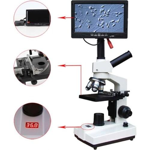 Animal Semen Sperm Egg observation Artificial Insemination Aquaculture Dedicated Homoiothermy LCD Biological Microscope