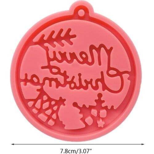 Shiny Glossy Resin Molds Christmas Keychain Silicone Mold DIY Keychain Pendant Jewelry Epoxy Resin Crafting Molds