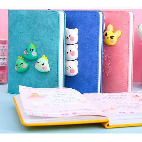 A5 Kawaii Notebook Travel Diary Weekly Planner Creative DIY Hand Book Cute Decompression Book Set with Pen Tape Stationery Gift