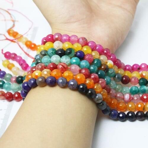 46pcs/lot 8mm Natural Agates Onyx Beads Loose Spacer Beads For Jewelry Making DIY Bracelet & Necklace