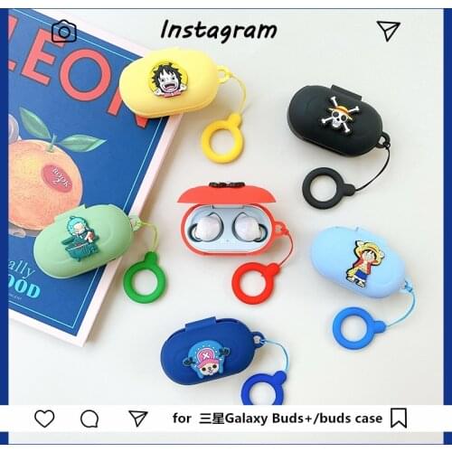 Cute Cartoon One Piece Cover for Samsung Galaxy Buds Buds+ Case Bluetooth Headphone Headset Wireless Earphone Charging Box