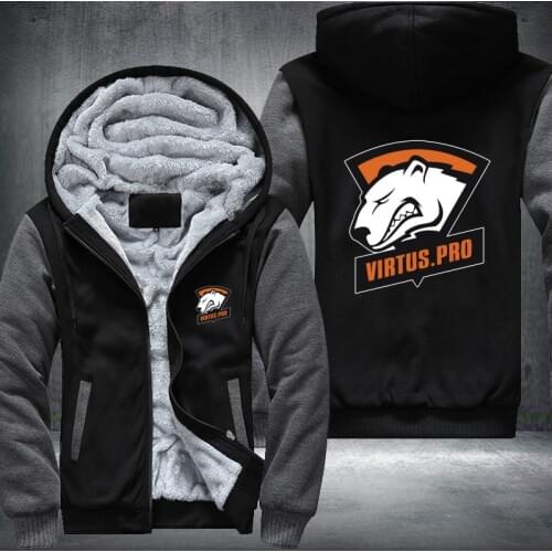 DOTA2 Team Secret Virtus.Pro logo Men Hoodies Jacket Thicken Fleece Turret International Invitation Tops USA size Plus size