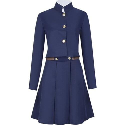 Anime Jujutsu Kaisen Kugisaki Nobara Cosplay Costume Adult Woman Outfits Navy Top Skirt JK Uniform Halloween Christmas
