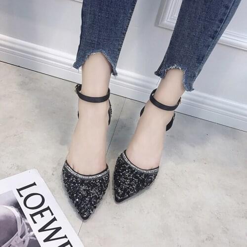 HOT Women Sexy Pumps Glitter Wedding Shoes Rose Gold White Silver High Heels Bridal Evening Party Queen Cinderella Shoes U18-26