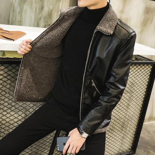 WWKK 2020 New Mens Real Leather Bomber Jacket with Fur Collar Genuine Leather Pigskin Jackets Winter Warm Coat Men