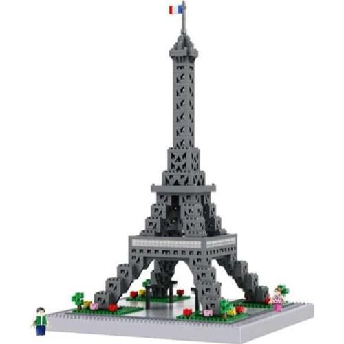 YZ-Diamond World Famous Architecture Model Set Eiffel Tower Micro Mini Blocks Eiffel Tower Building Blocks Set 3369Pcs Toys Gift
