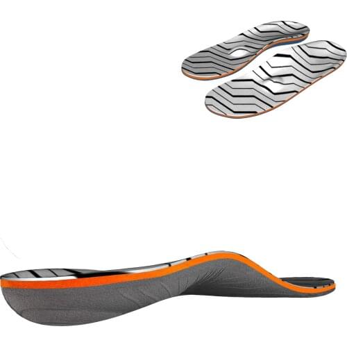 Gray Stripe iFitna Unisex Flatfoot Fasciitis Arch Support EVA-Orthopedic Insoles with Ease Foot Pain Full Length