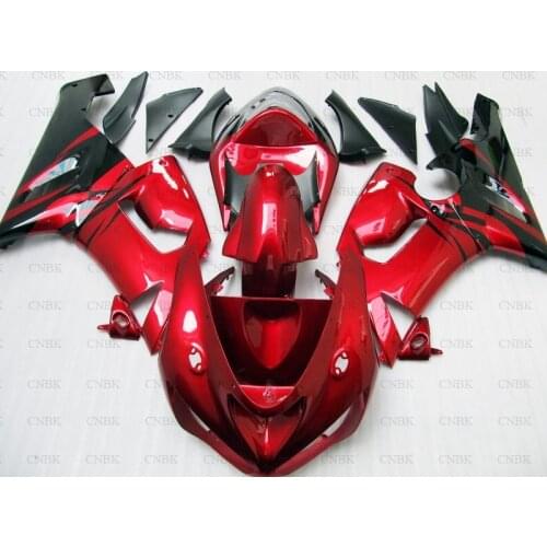 Full Body Kits for Kawasaki ZX6r 2006 Ninja ZX-6r Full Body Kits 2005 636 ZX-6r Body Kits 2005 - 2006 Black Red