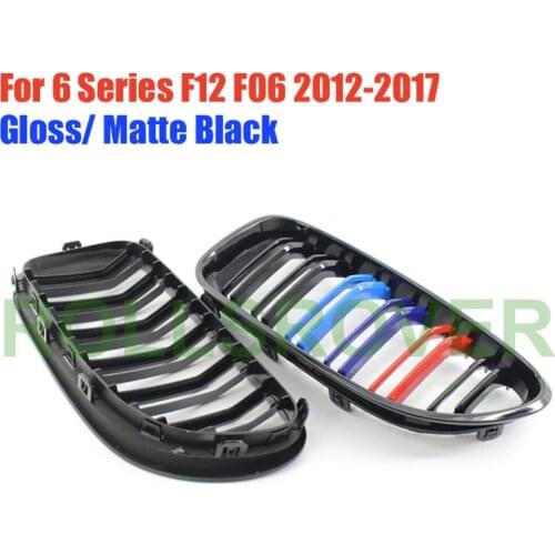 ROLLSROVER Front Bumper Grille Grill For 6 Series F12 F06 2012-2017 Double Strip Car Performance