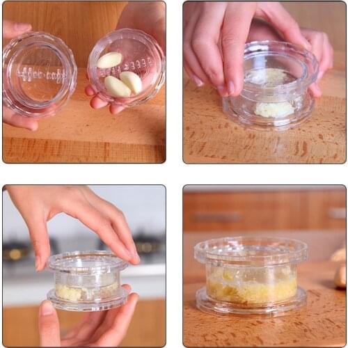 Manual Plastic Garlic Press Twist Garlic Box Tamper Peeler Masher Pounder Hand Twist Garlic Box Kitchen Fruit Vegetable Tools
