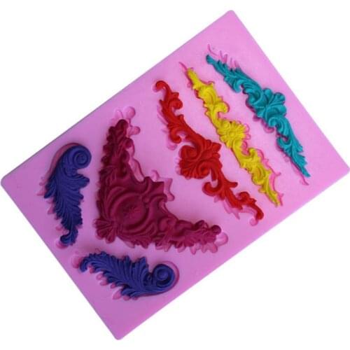 European-Style Retro Embossed Silicone Mould Fondant Cake Decorating Mould For Cupcake Bread Cake Chocolate Pastry Baking Molds