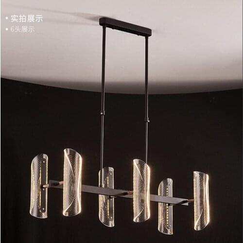 Modern led chandelier lighting for living room bedroom restaurant kitchen pendant chandeliers Black indoor suspension lamps
