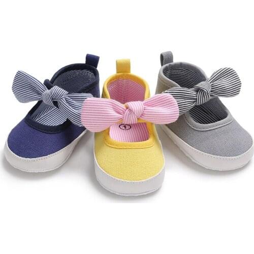 0-18M Newborn Cute Baby Girl Princess Bowknot Crib Shoes Soft Sole Prewalker Infant Kids First Walker Children Shoes