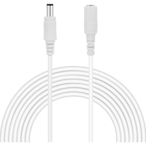Black White 1M 2M 3M 4M 5M 10M DC 12V Extension Cable 5.5mm*2.1mm Female Male Power Cord Wire For CCTV Camera Home Appliance