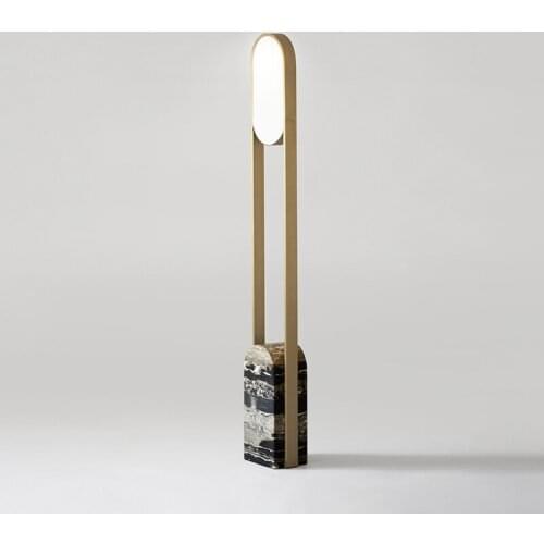 Postmodern marble floor lamp Nordic minimalist living room sofa model room vertical bedside lamp