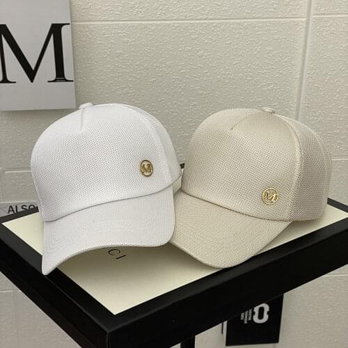 Womens Summer Mesh Hat Korean Version of The Tide Brand M Outdoor Sun Hats Casual Sunshade Baseball Caps Show Face Small Cap