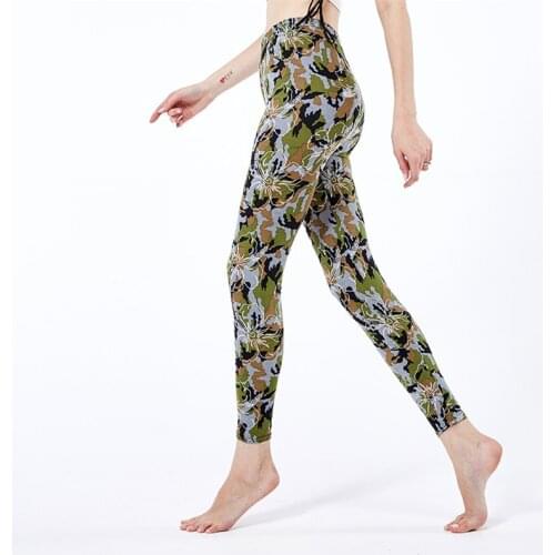 INDJXND Camouflage Leggings Women High Waist Skinny Pants Breathable Fitness Leggins Mujer Printing Elasticity Casual Legging