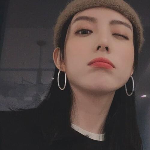 1 Pair Small Large Hoop Earrings Silver Color Circle Round Huggie Hoop Earrings for Women Vintage Ear Ring Ear Bone Buckle