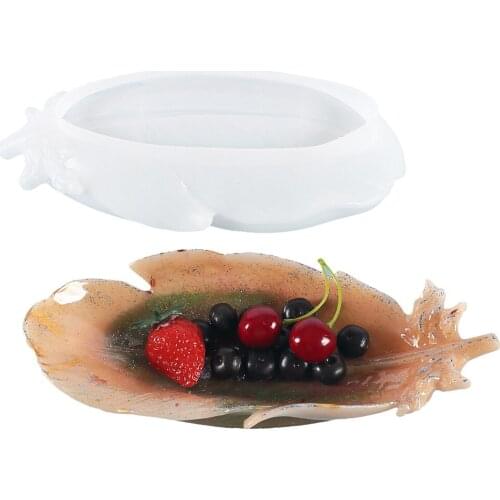 1pc Angel Wing Tray Silicone Jewelry Resin Mold Large Feather Dishes Plate DIY Mold Drop Shipping Cake Decorating Tools