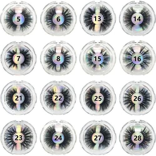 10/20/30 Pairs False Eyelashes 25mm Lashes Mink Wholesale 5D Mink Lashes Packaging Boxes Dramatic Handmade Mink Eyelashes Bulk