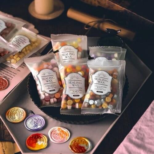 100pcs Sealing Wax Seal Beans Retro Wax Seal Beans Sealing Seal Wedding Wax Seal Ancient Sealing Wax Beans Stamp Making Tools