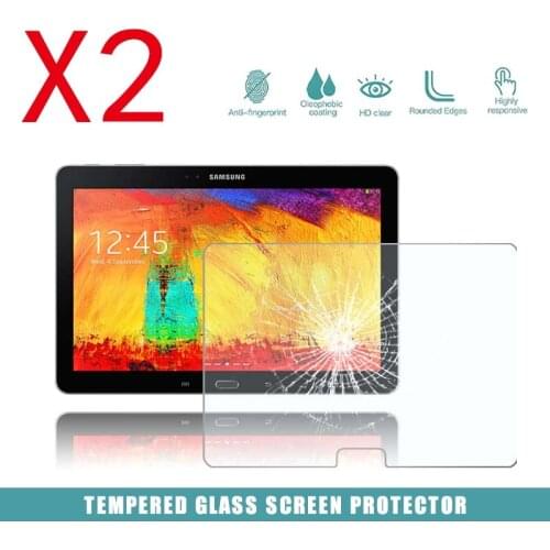 2Pcs Tablet Tempered Glass Screen Protector Cover for Samsung Galaxy Note 10.1 P600 (2014 Edition) HD Tempered Film