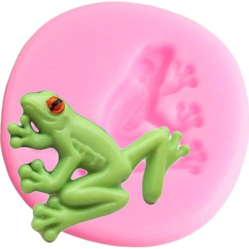3D Frog Silicone Mold Animal Fondant Molds Cupcake Topper Cake Decorating Tools Chocolate Gumpaste Mould Candy Clay Resin Moulds