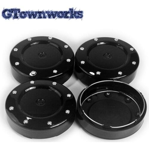 4pcs 102mm Car Wheel Center Hub Aesthetic Caps Fit For C813602 81232090F Rim Badge Car Styling Black ABS