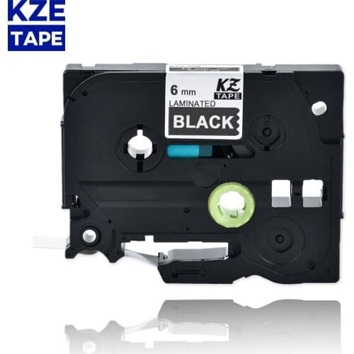 6mm Tze315 White on Black Laminated Label Tape Cassette Cartridge label ribbon tze tape Tze-315 tze 315 tze315 for P-touch PT