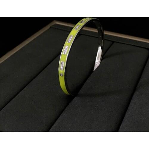 S925 sterling silver new AMOUR Morse code open bracelet female fashion temperament love bracelet simple style design