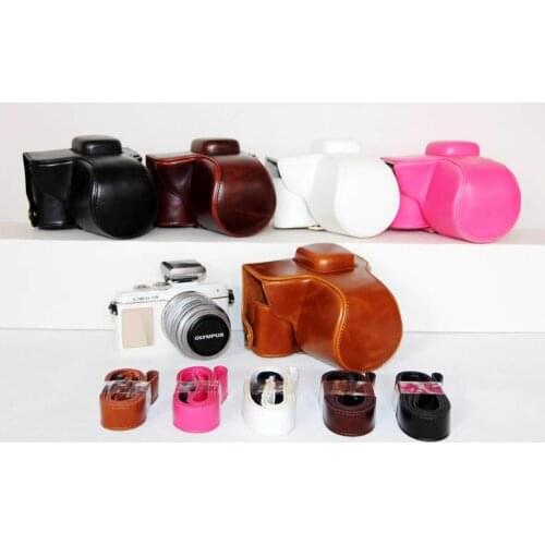 PU Leather Camera Bag Case for Olympus Pen Lite EPL7 E-PL7 EPL8 E-PL8 14-42mm lens Black/Brown/ White/Coffee/Rose